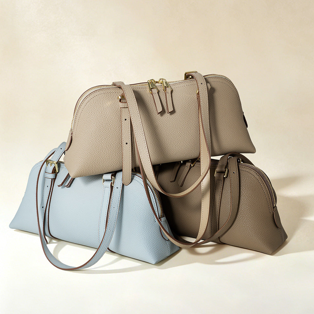 Leather Baguette Handbag