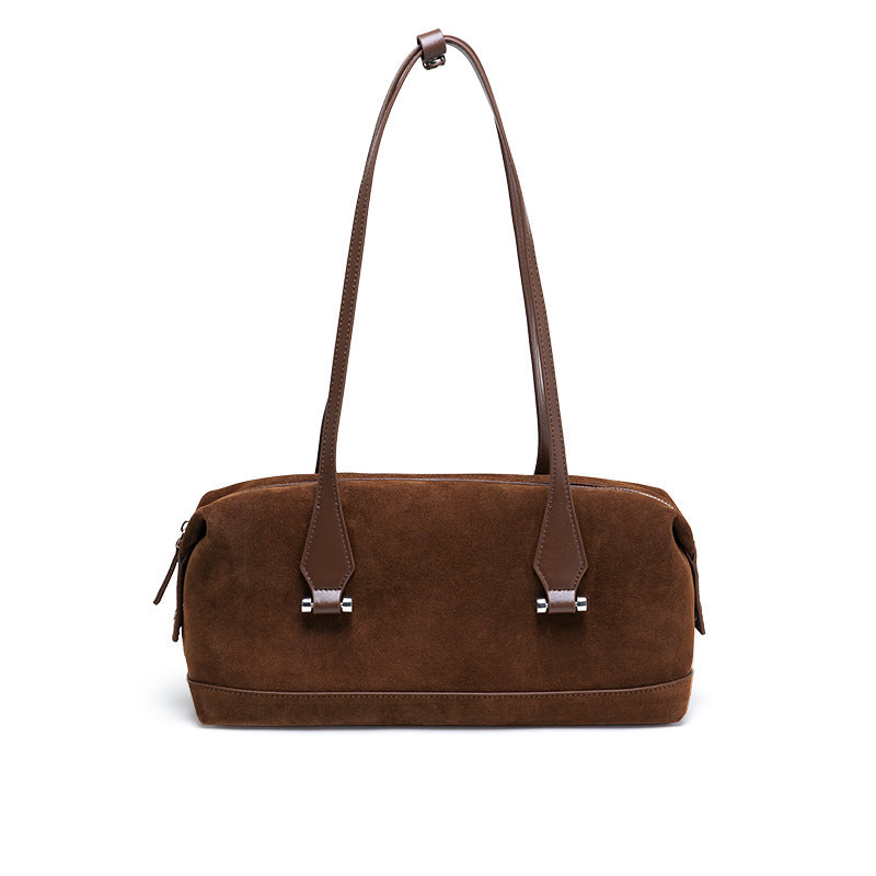 Nubuck Boston Baguette Tote