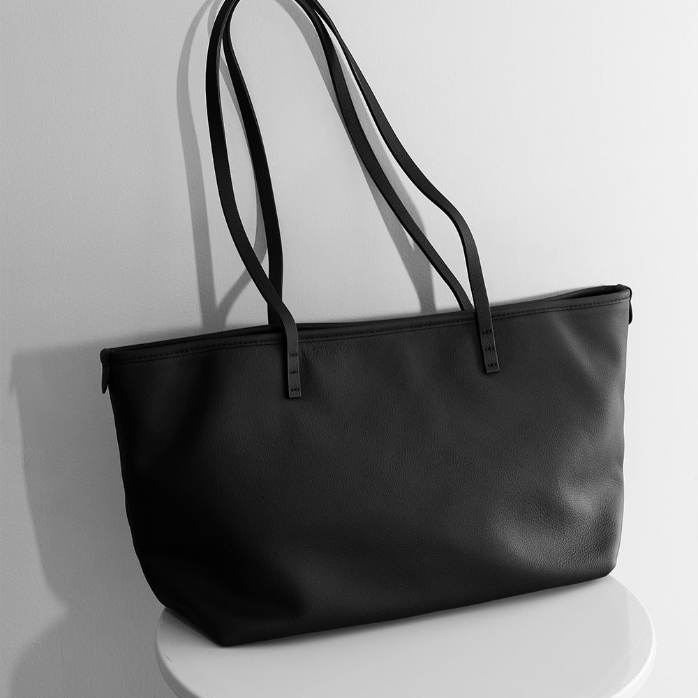 Large Leather Underarm Tote