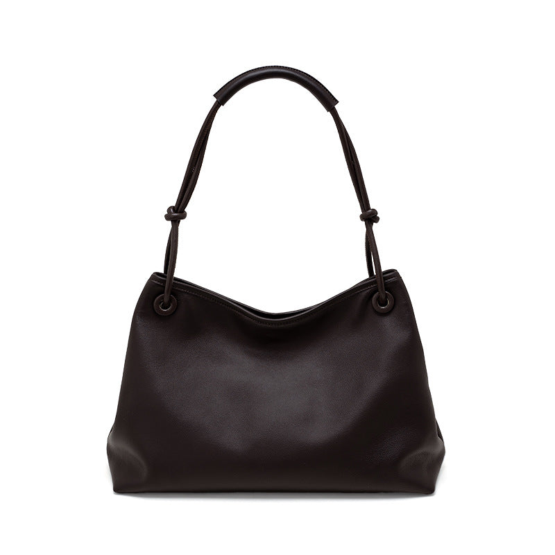 Minimal Leather Shoulder Tote