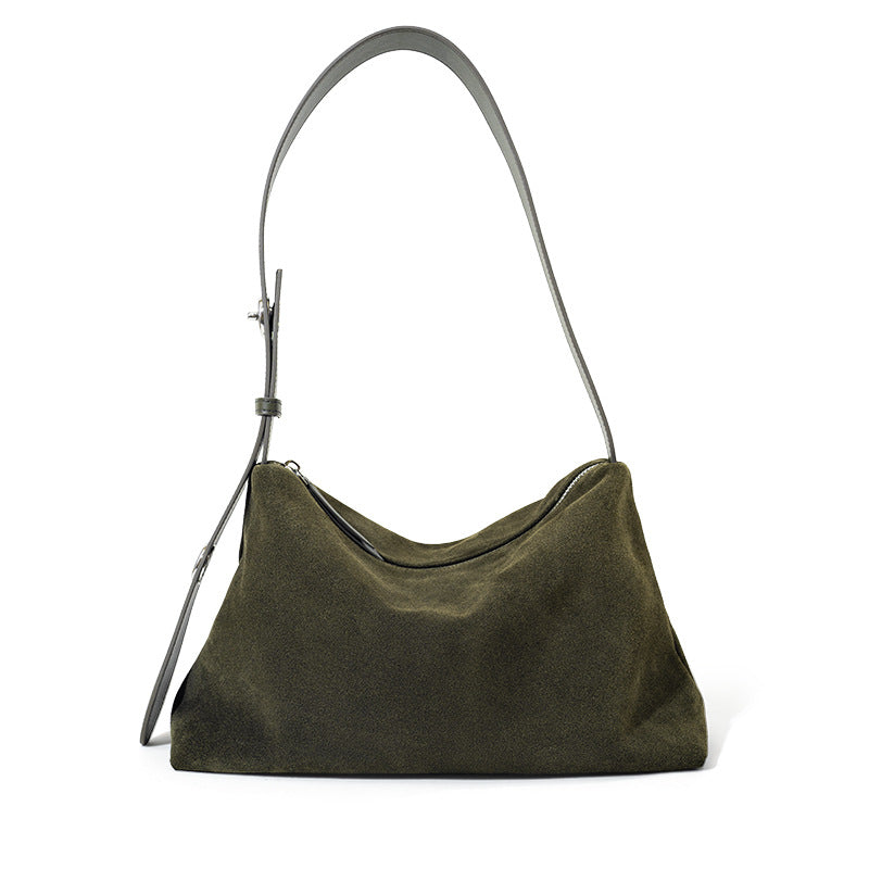 Slouchy Nubuck Leather Tote