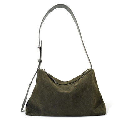 Slouchy Nubuck Leather Tote