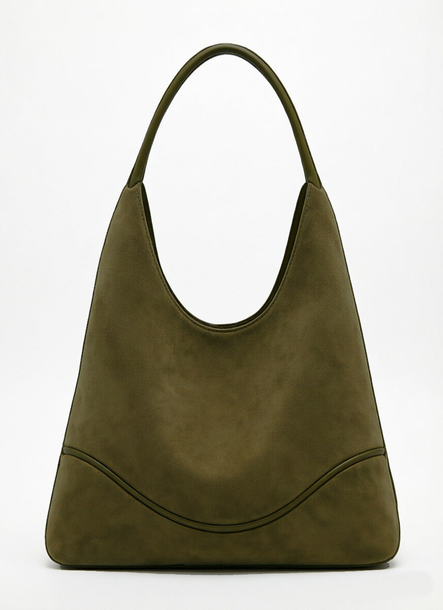 Nubuck Underarm Handbag