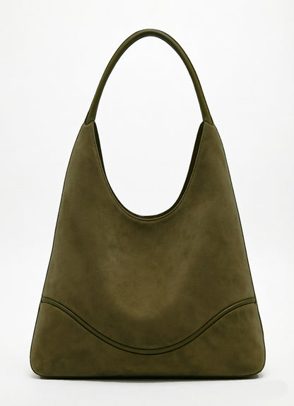 Nubuck Underarm Handbag