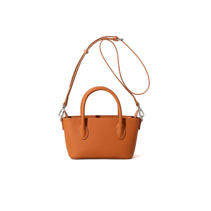 Zip-Top Leather Shoulder Bag