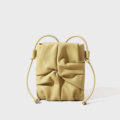 Mini Pleated Leather Crossbody