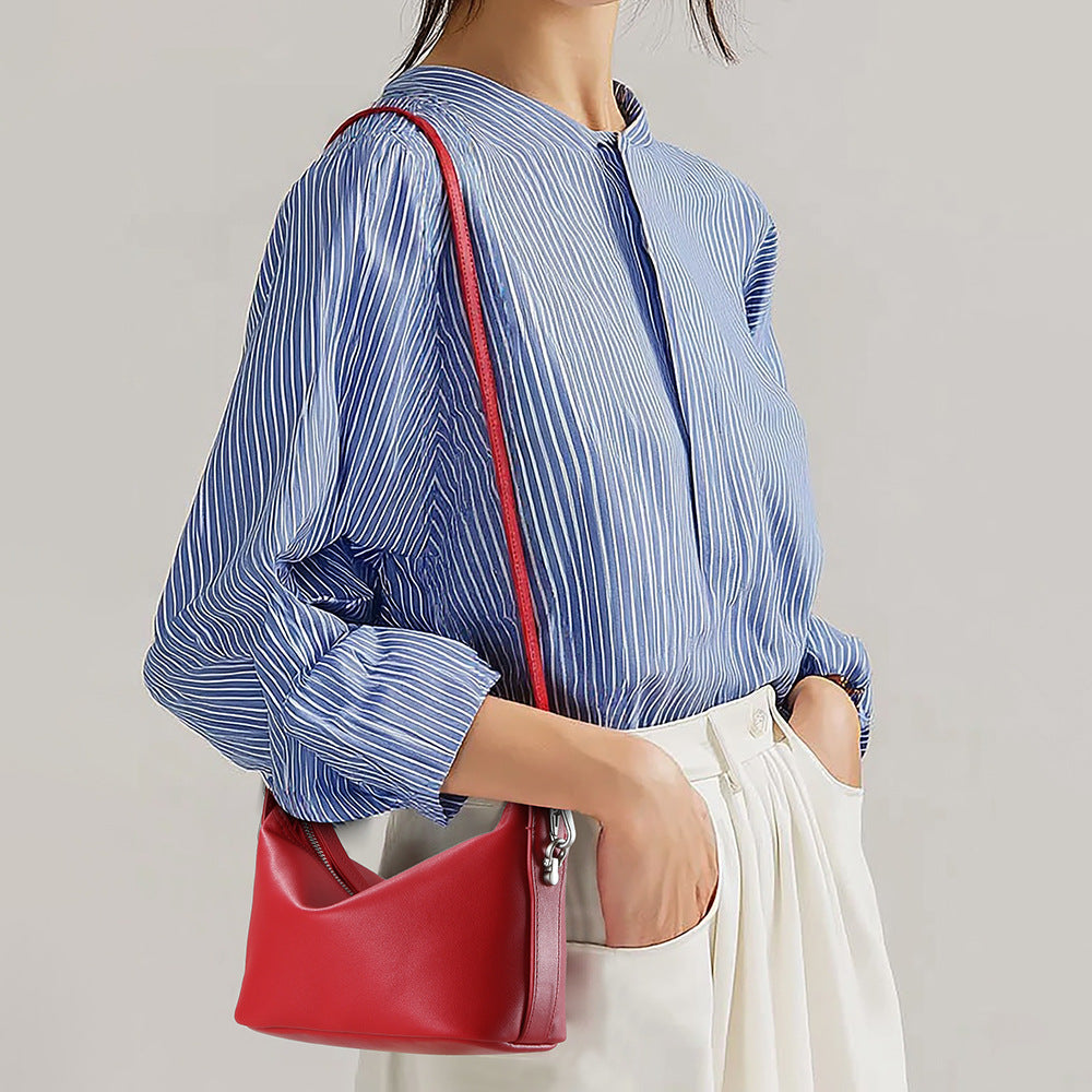 Leather Dumpling Underarm Bag