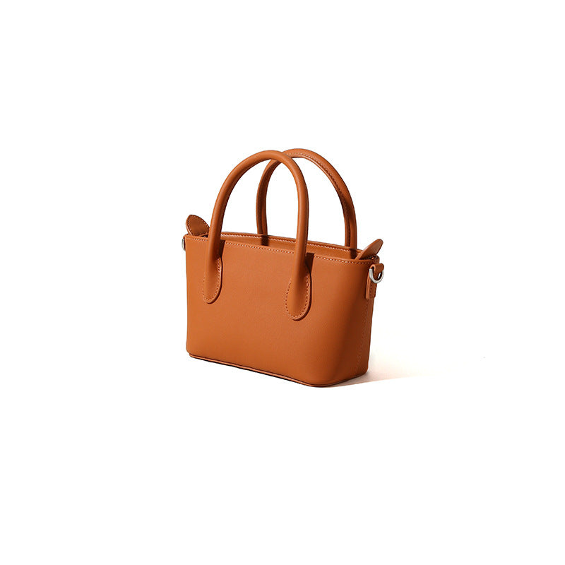 Zip-Top Leather Shoulder Bag