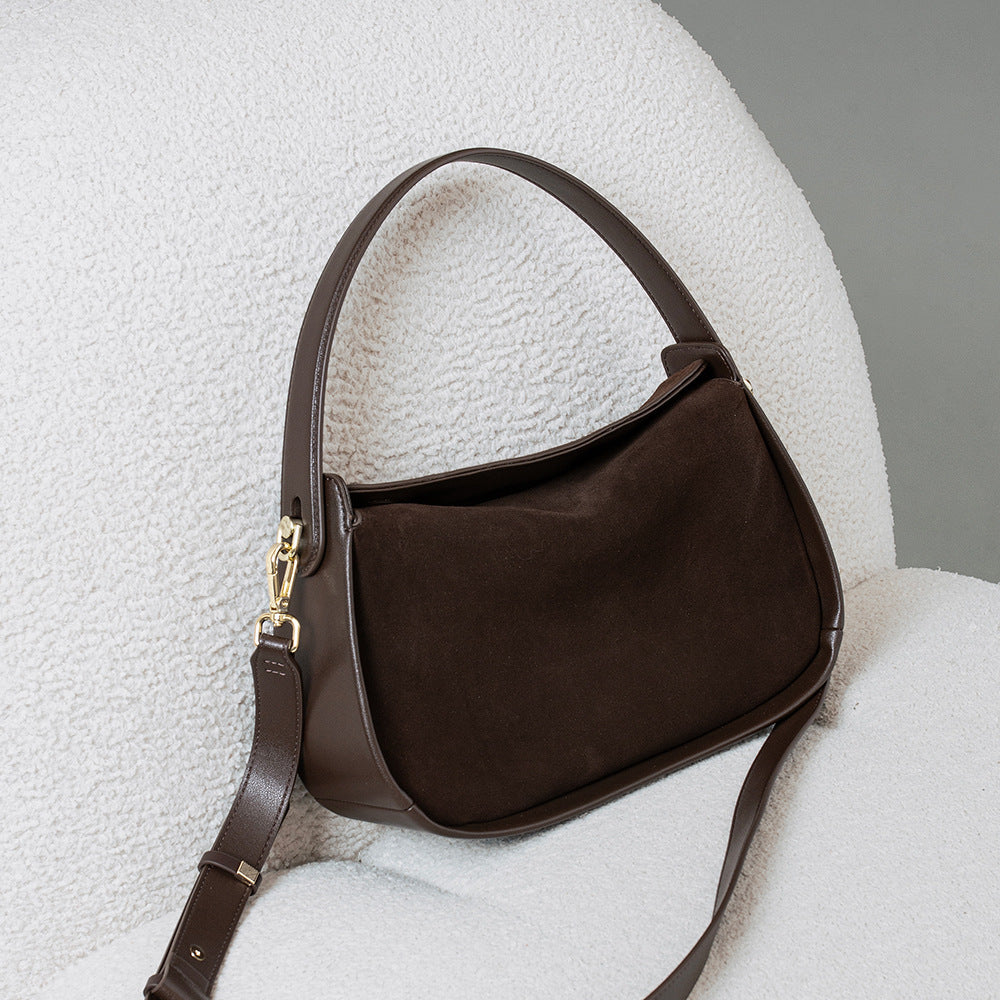 Nubuck Leather Dumpling Bag