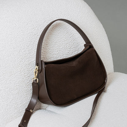 Nubuck Leather Dumpling Bag