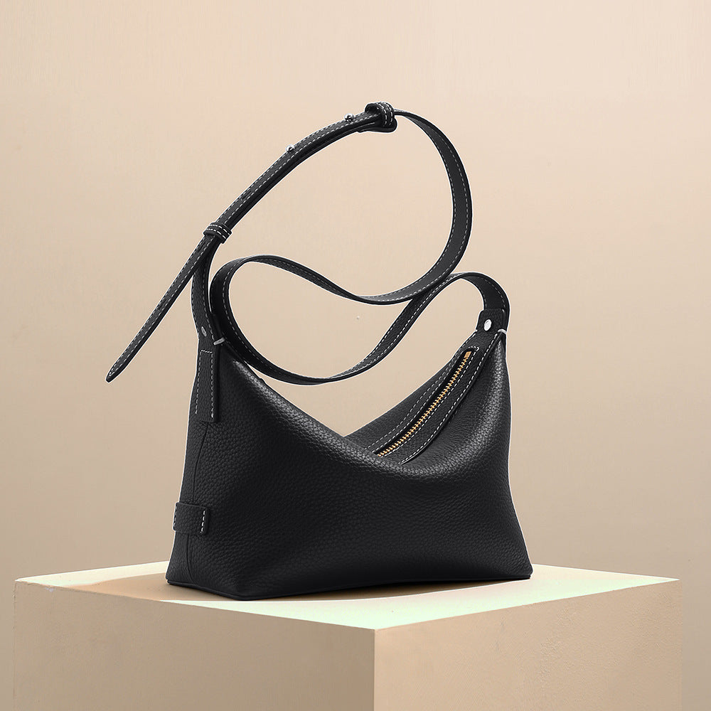 Cowhide Underarm Crossbody Bag