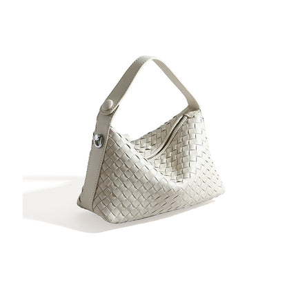 Woven Leather Dumpling Bag