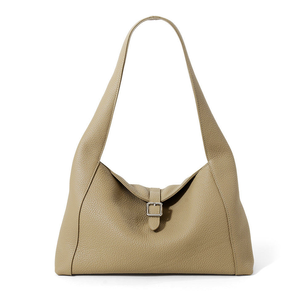 Pebbled Leather Underarm Tote