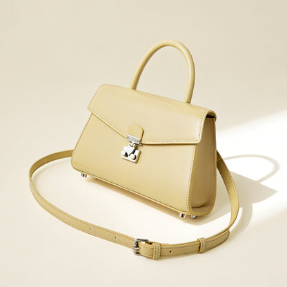 Lock-Front Shoulder Bag