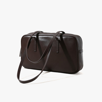 Leather Boston Underarm Tote