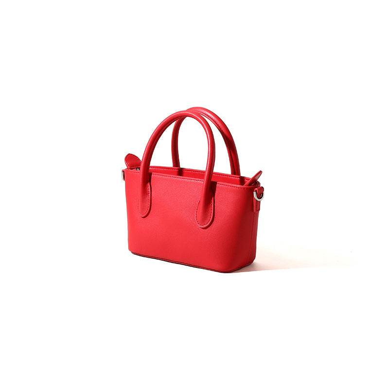 Zip-Top Leather Shoulder Bag