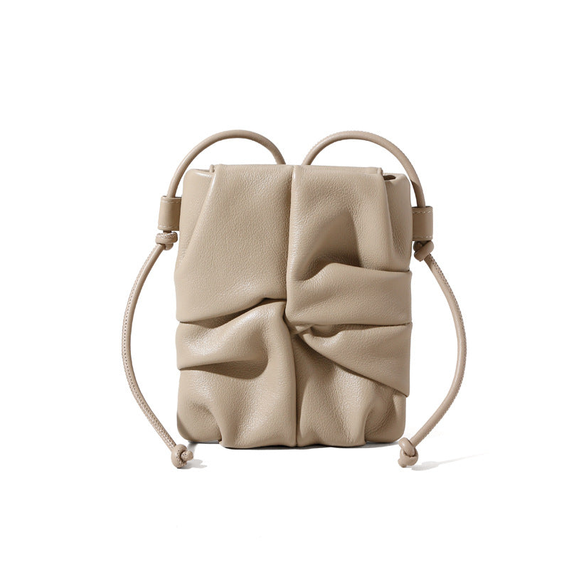 Mini Pleated Leather Crossbody