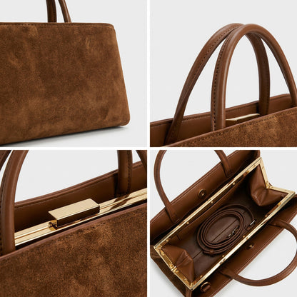 Large Nubuck Baguette Bag