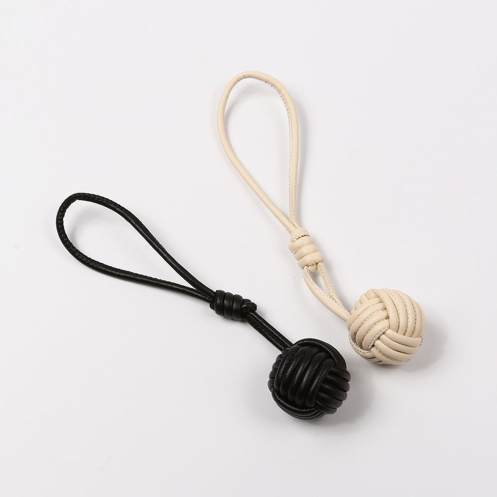 Knitted Pom-Pom Bag Charm