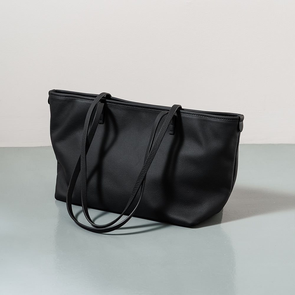 Large Leather Underarm Tote