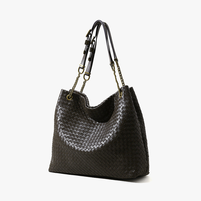Woven Leather Underarm Bag