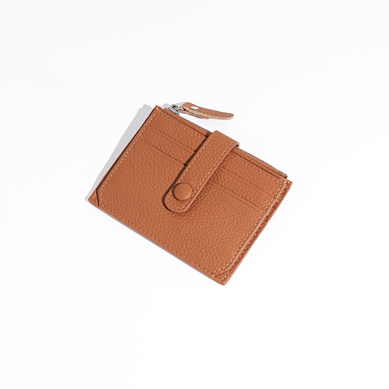 Leather Zip Card Holder Wallet
