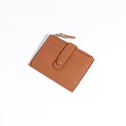 Leather Zip Card Holder Wallet