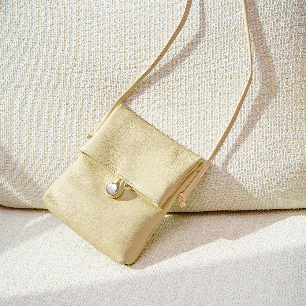 Mini Vertical Leather Phone Bag