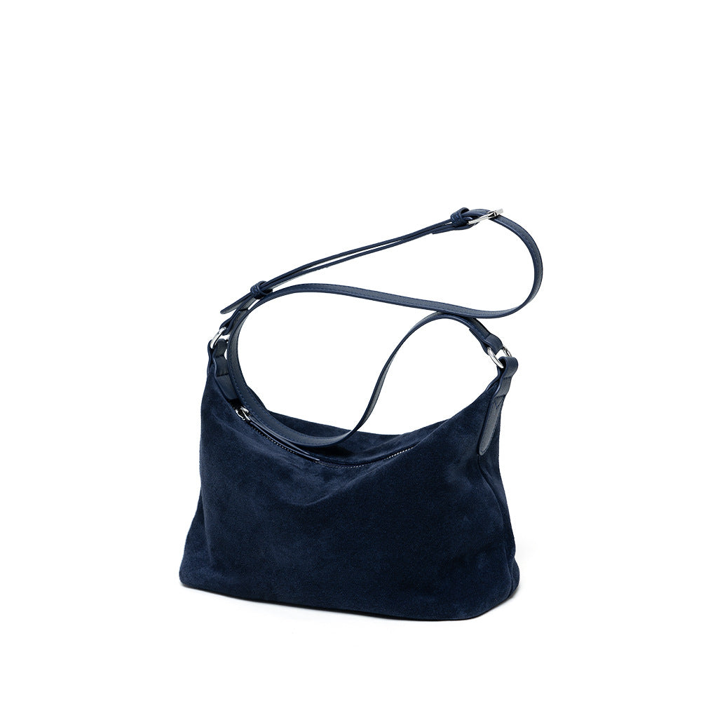 Nubuck Leather Underarm Tote