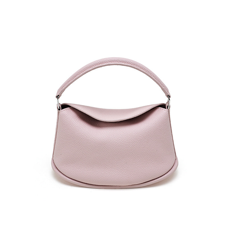Leather Underarm Tote with Strap