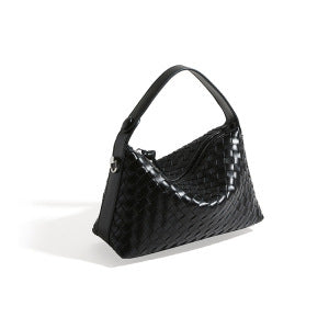Woven Leather Dumpling Bag