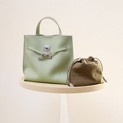 Classic Leather Top-Handle Bag