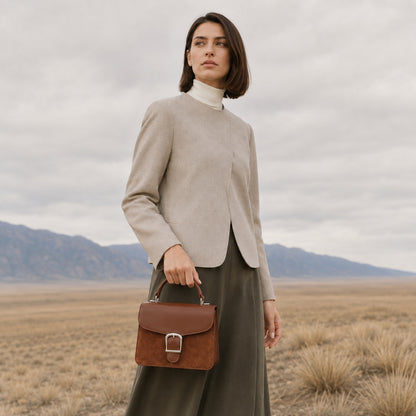 Two-Tone Matte Square Bag