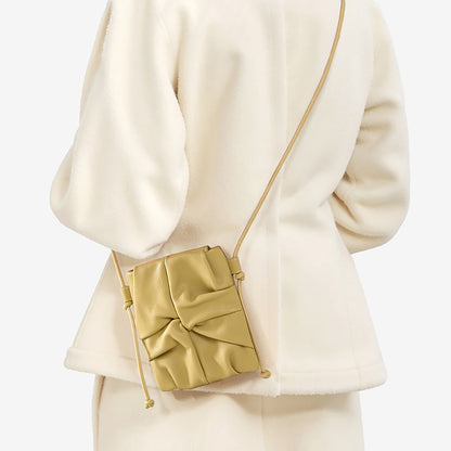 Mini Pleated Leather Crossbody