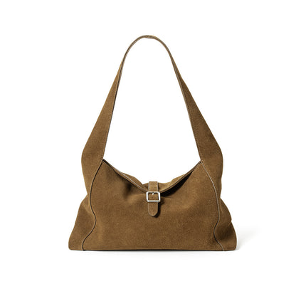 Nubuck Leather Crossbody Tote