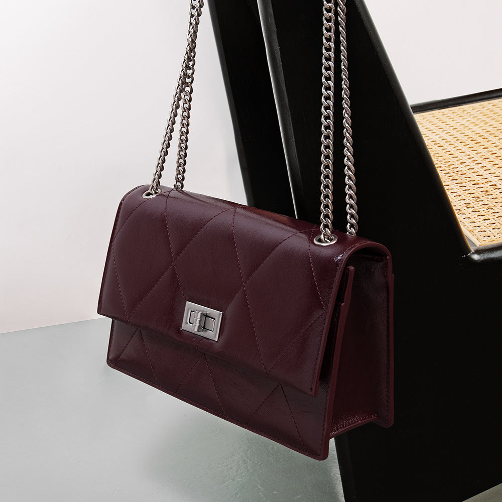 Small Leather Chain Crossbody