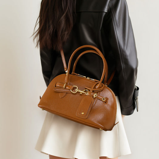 Large Leather Crossbody Tote