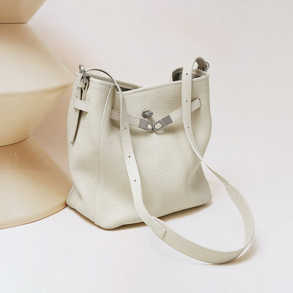 Large Leather Bucket Tote