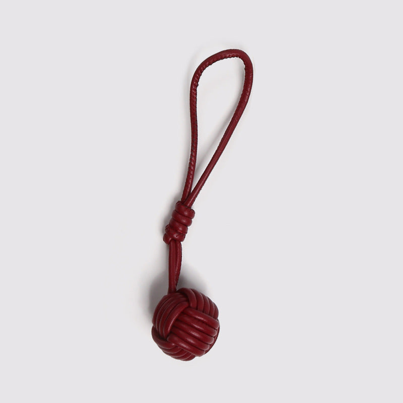 Knitted Pom-Pom Bag Charm