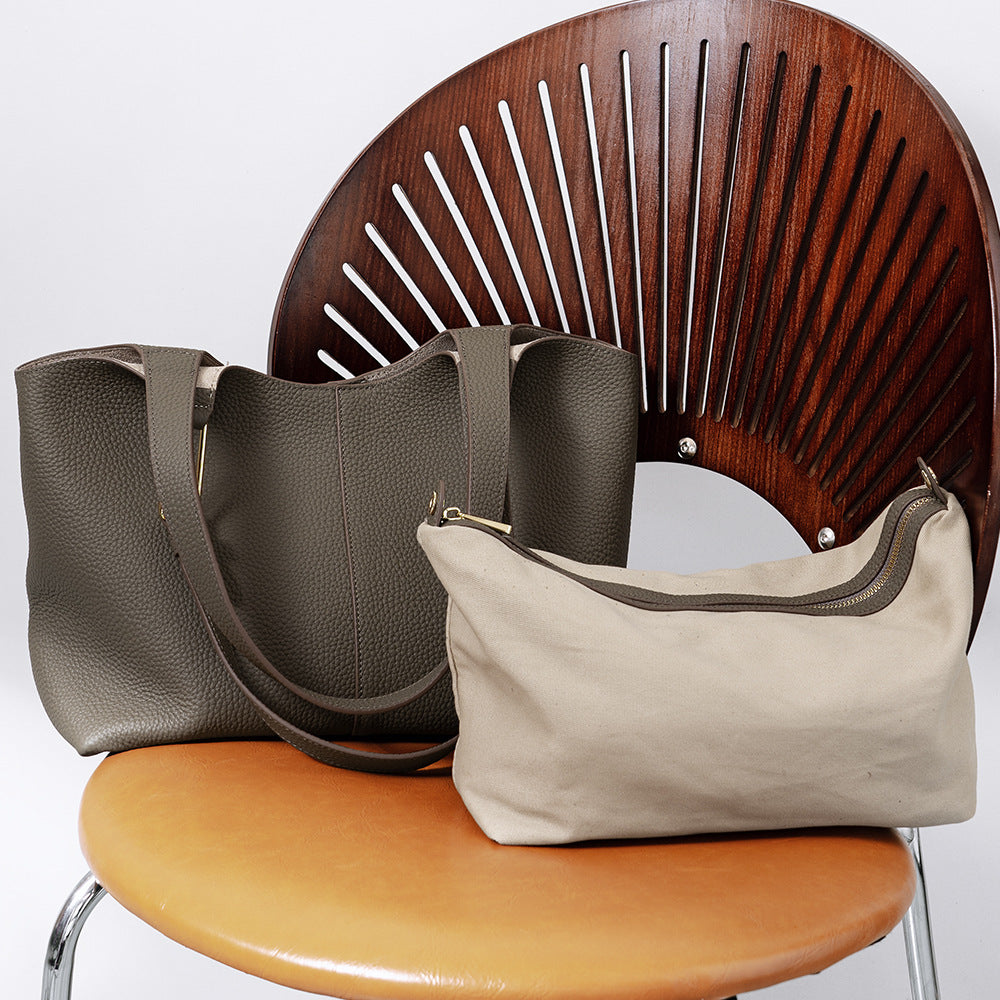 Large Cowhide Underarm Tote