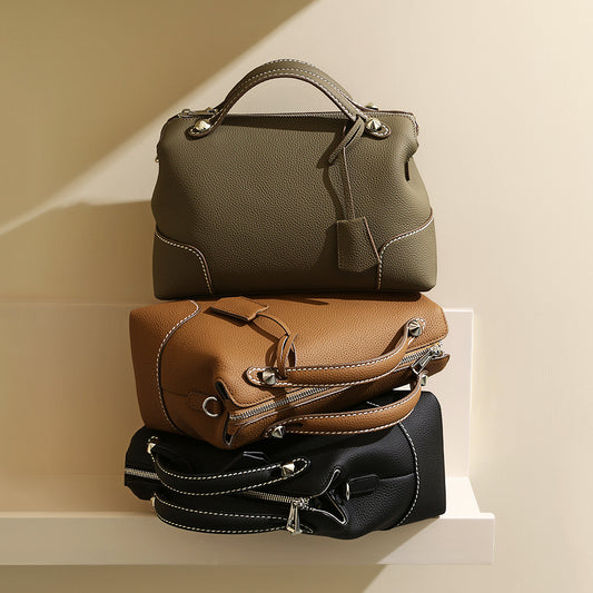 Leather Pillow Crossbody Bag