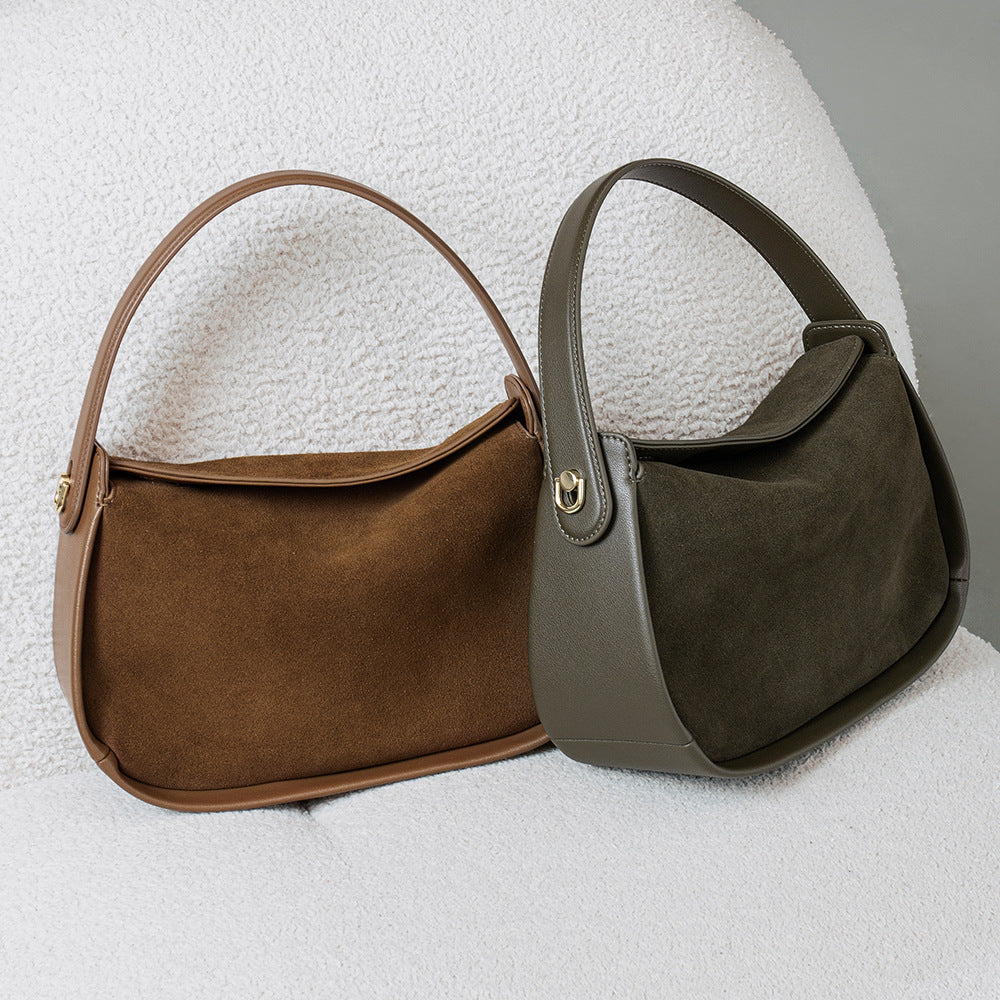 Nubuck Leather Dumpling Bag