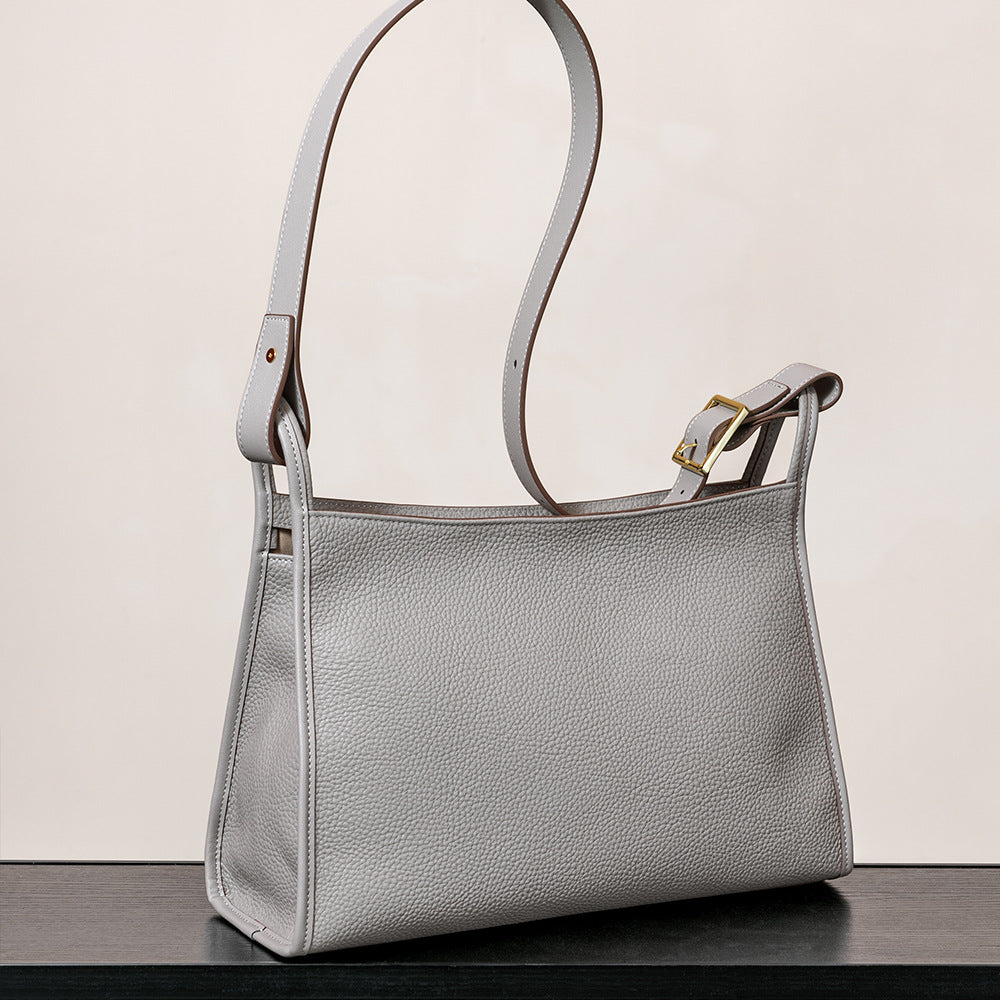Large Pebbled Leather Handbag