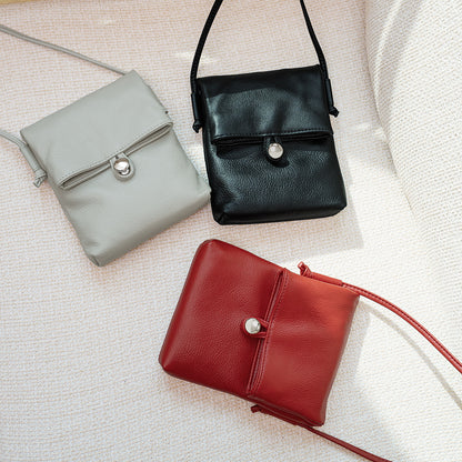 Mini Vertical Leather Phone Bag