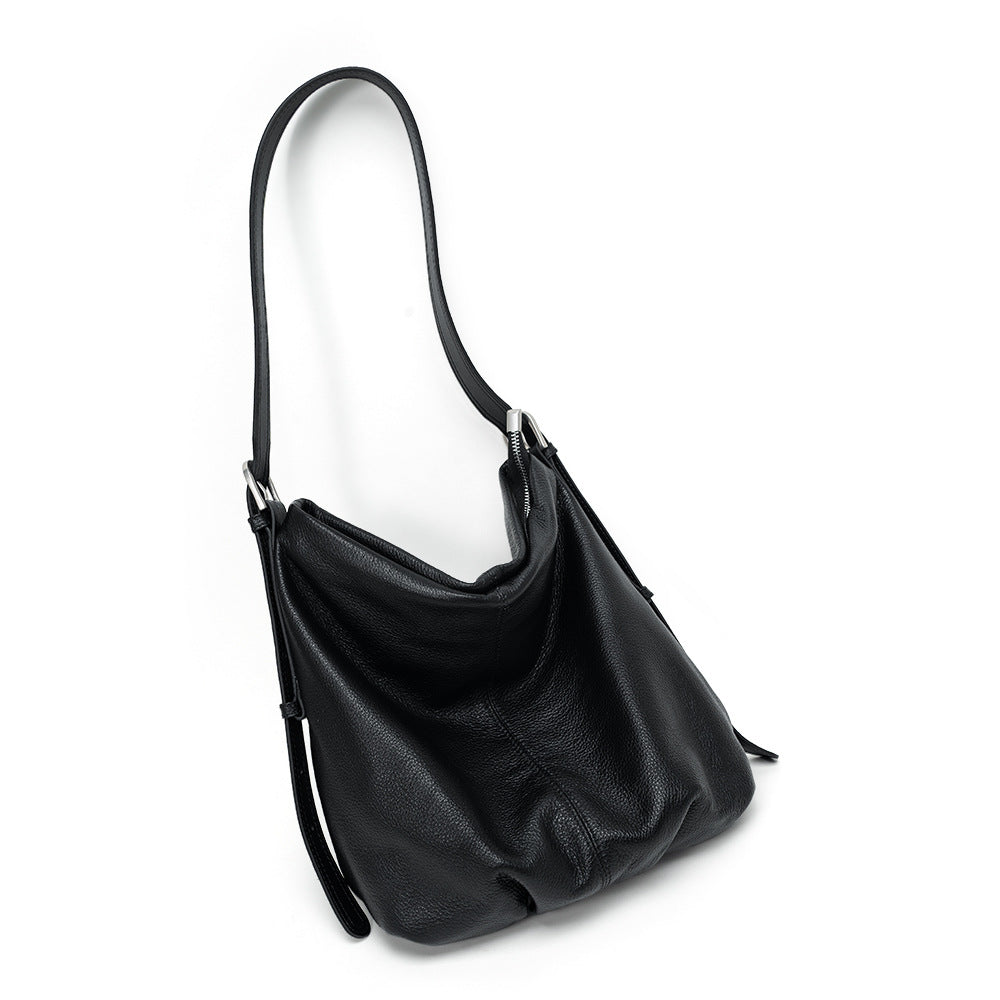 Oversized Leather Shoulder Tote