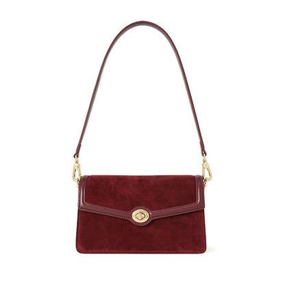 Two-Tone Nubuck Envelope Clutch