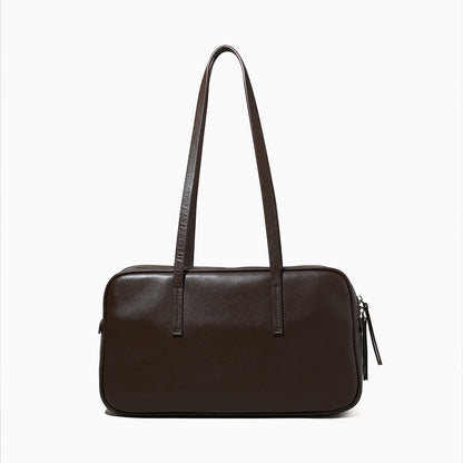 Leather Boston Underarm Tote