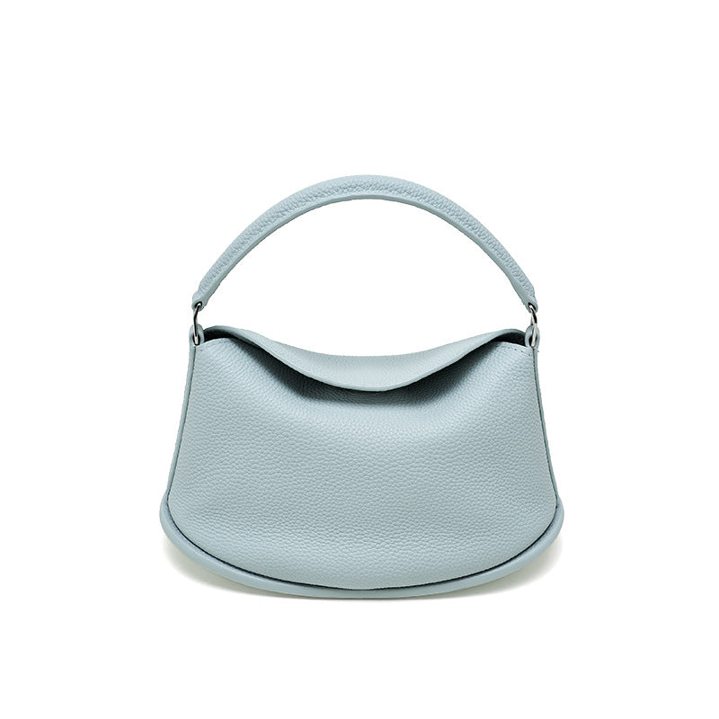 Leather Underarm Tote with Strap