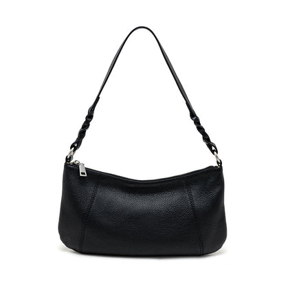 Cowhide Underarm Top-Handle Bag