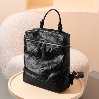 Pebbled Leather Backpack